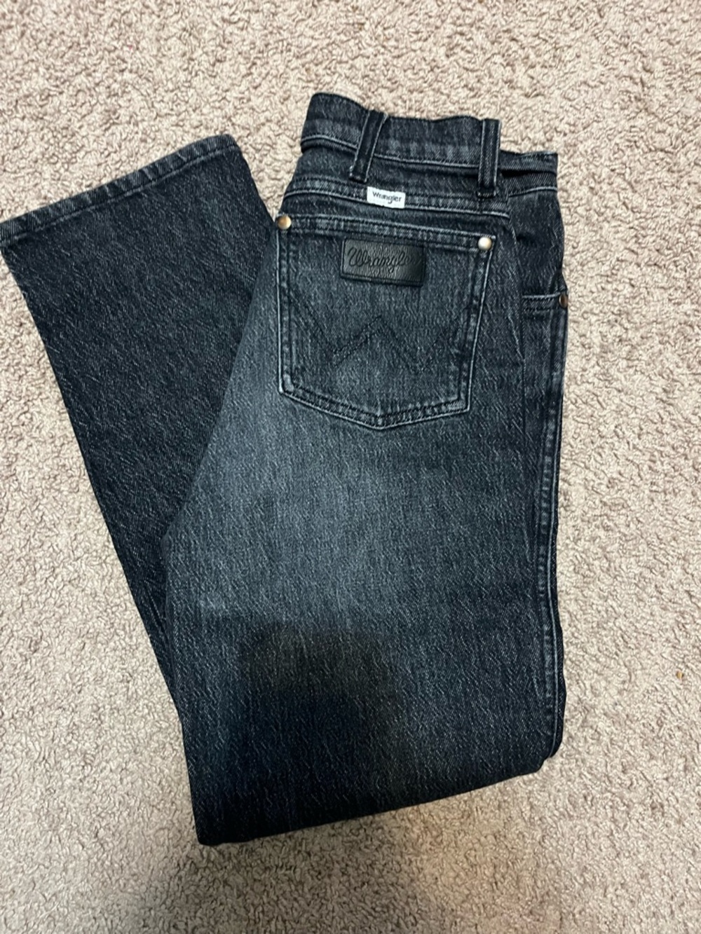 Wrangler Women’s Dark Black Straight Jeans